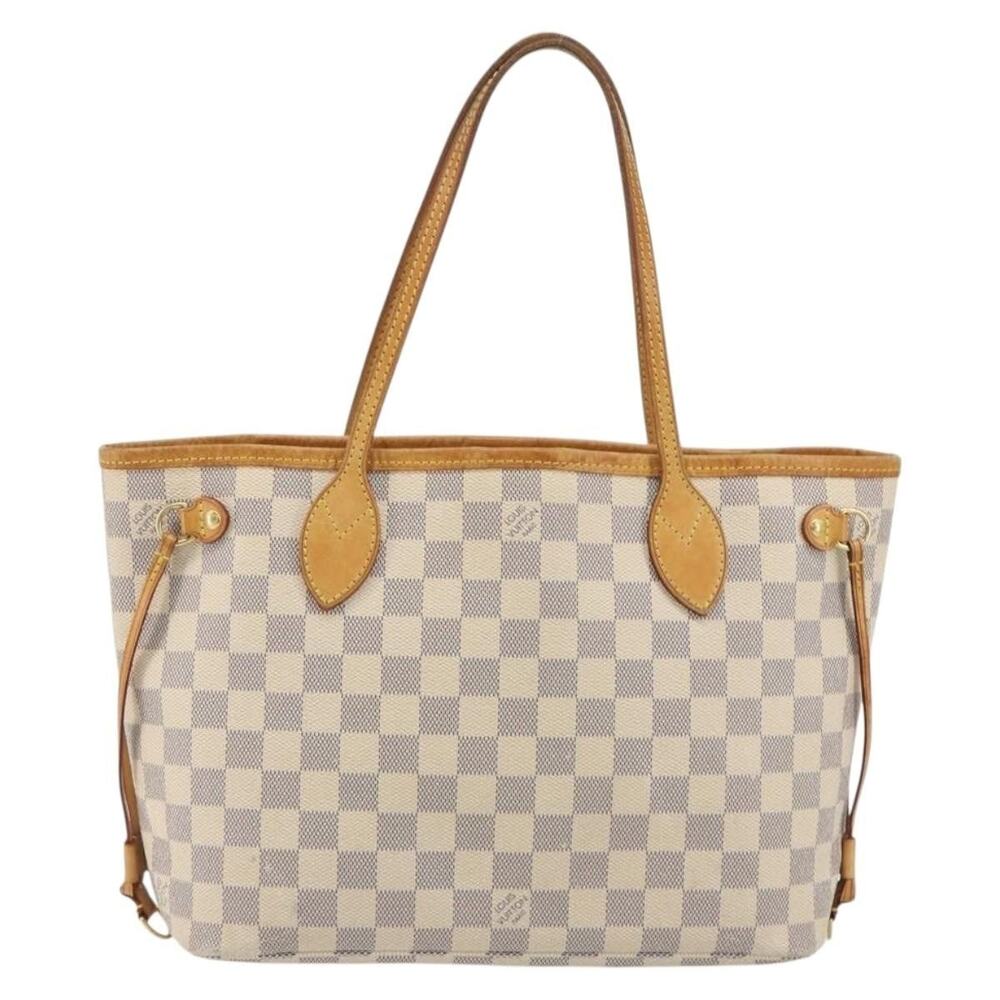 Louis Vuitton Damier Azur Neverfull PM Tote Bag White
